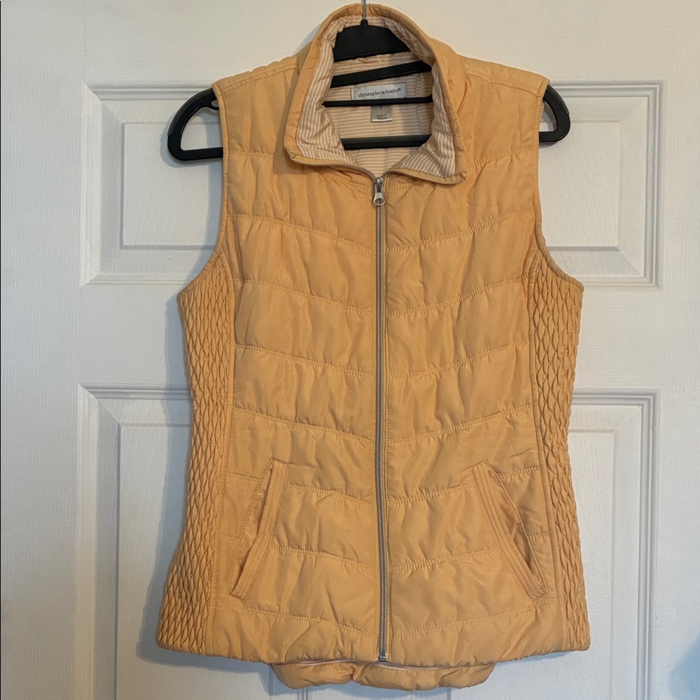 Christopher & Banks Yellow zip vest